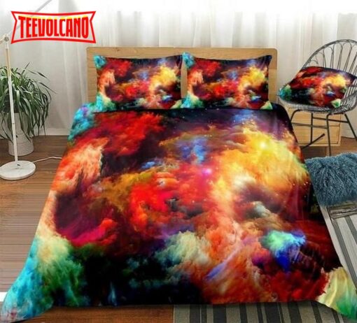 3d Galaxy Colorful Clouds Bed Sheets Duvet Cover Bedding Sets