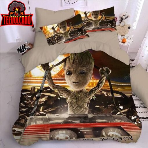 3D Guardians Of The Galaxy Groot Star Lord Rocket Bedding Sets