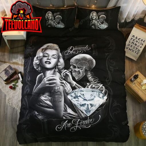 3D Marilyn Monroe Skull Bed Sheets Duvet Cover Bedding Sets