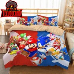 3D Mario And Sonic Duvet Cover Duvet Cover Bedding Sets