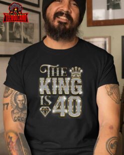 40th Birthday Decorations 1983 Birthday The King Is 40 T-Shirt