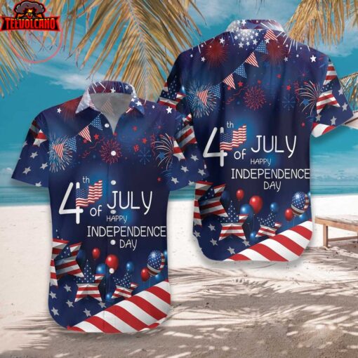 4th July US Independence Day Flag Hawaiian Shirt