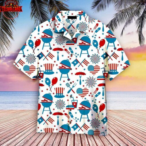 4th of July Aloha Hawaiian Shirt