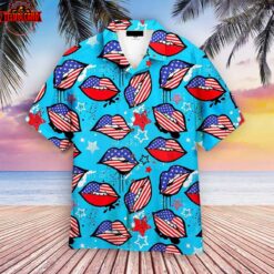 4th Of July American Sexy Lips Hawaiian Shirt