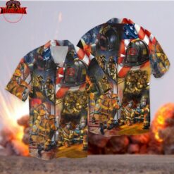 4th Of July Independence Day Firefighter Hawaiian Shirt