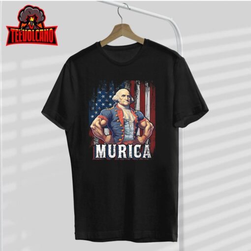 4th of July Patriotic Funny George Washington July 4th T-Shirt