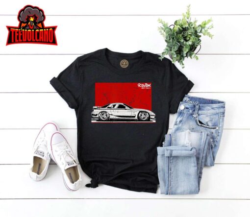 90s JDM Brand Twin Turbo Rotary Car Graphic T-Shirt