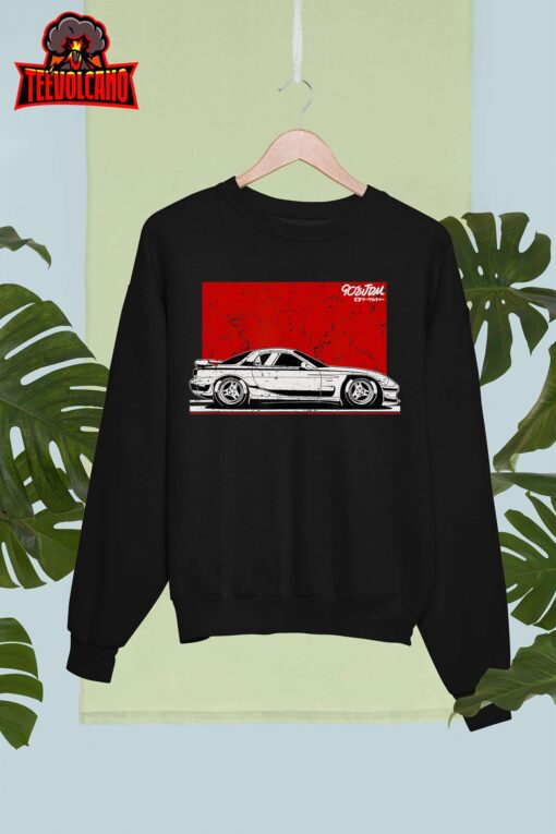 90s JDM Brand Twin Turbo Rotary Car Graphic T-Shirt