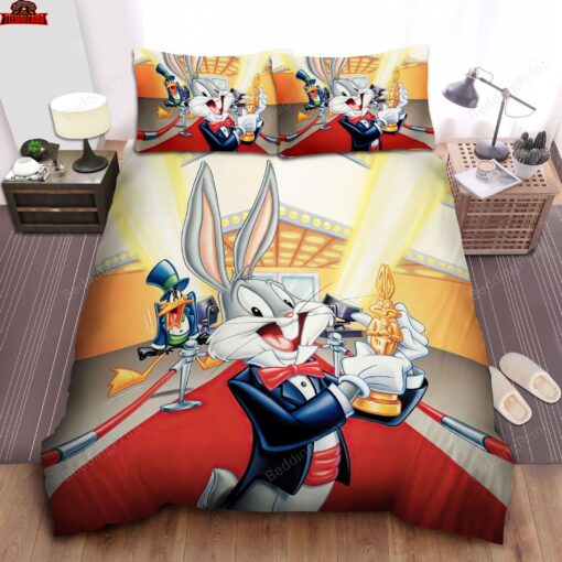 Actor Bugs Bunny Winning A Gold Statue Duvet Cover Bedding Sets