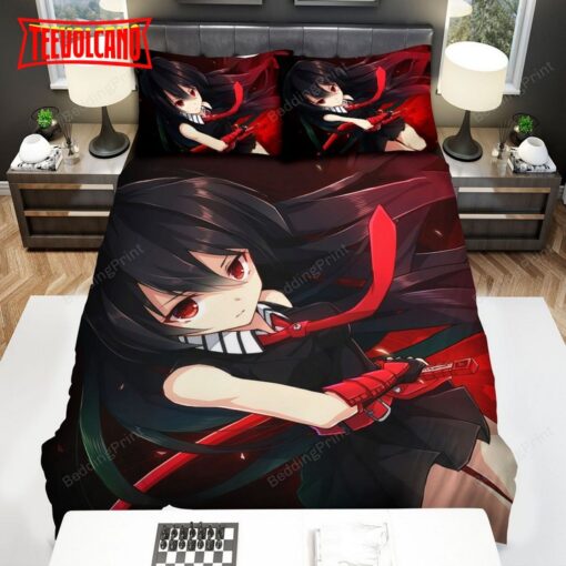 Akame Ga Kill Akame And The Red Sword Bed Sheets Duvet Cover Bedding Sets