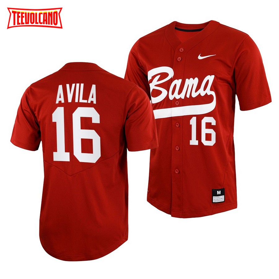 Alabama Crimson Tide Alex Avila College Baseball Jersey Crimson