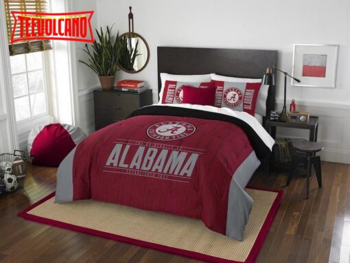 Alabama Crimson Tide Bedding Set Duvet Cover and Pillow Cases Bed Sheet