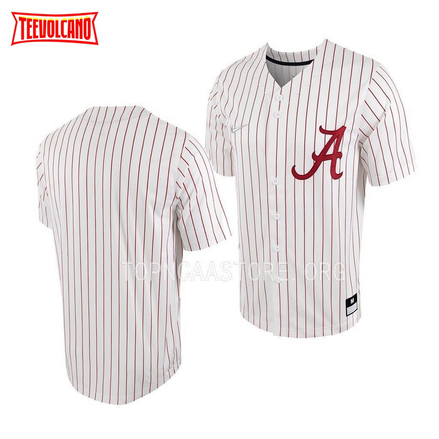Alabama Crimson Tide College Baseball White Full-Button Jersey