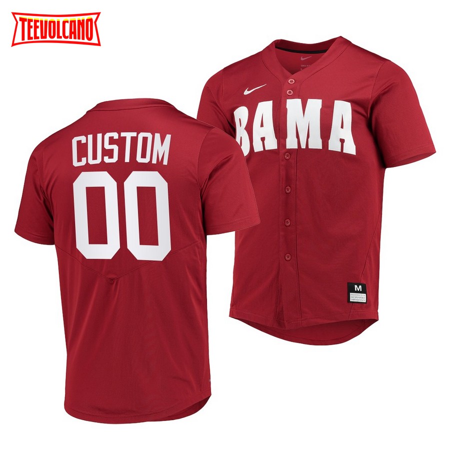 Alabama Crimson Tide Custom College Baseball Jersey Red
