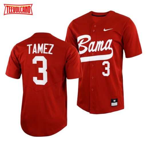 Alabama Crimson Tide Dominic Tamez College Baseball Jersey Crimson