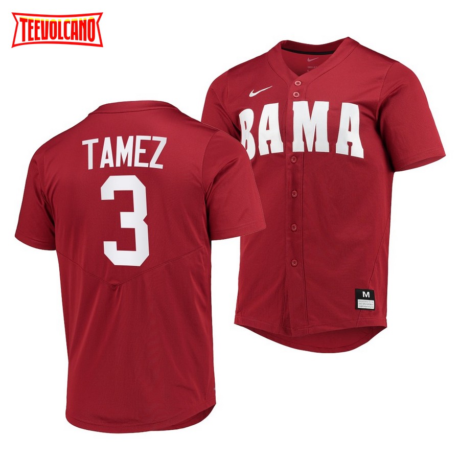 Alabama Crimson Tide Dominic Tamez College Baseball Jersey Red