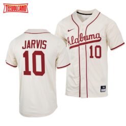 Alabama Crimson Tide Jim Jarvis College Baseball Jersey Natural