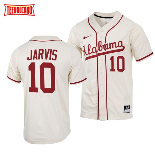 Alabama Crimson Tide Jim Jarvis College Baseball Jersey Natural