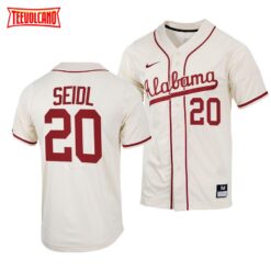 Alabama Crimson Tide Tommy Seidl College Baseball Jersey Natural