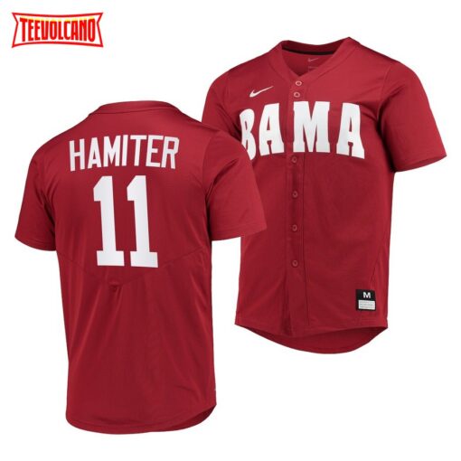 Alabama Crimson Tide William Hamiter College Baseball Jersey Red