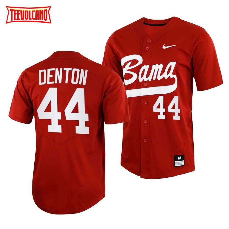 Alabama Crimson Tide Zane Denton College Baseball Jersey Crimson