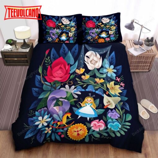 Alice In Wonderland, Among The Flowers Bedding Sets