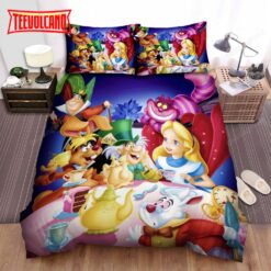 Alice In Wonderland Main Characters Key Art Duvet Cover Bedding Sets