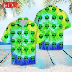 Alien Tiedye Hawaiian Shirt