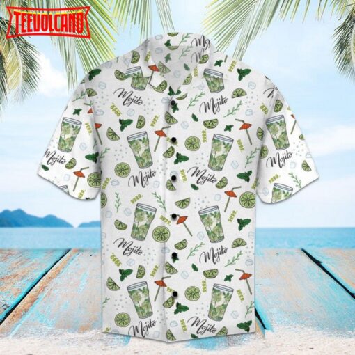 Amazing Mojito Green White Hawaiian Shirt