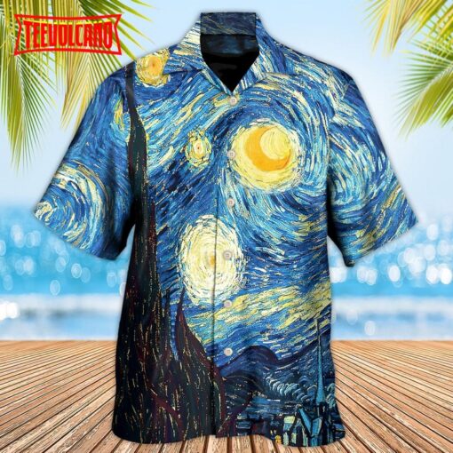 Amazing Starry Night Colorful Hawaiian Shirt