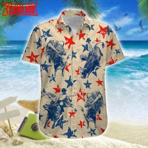 America Bull Riding Hawaiian Shirt