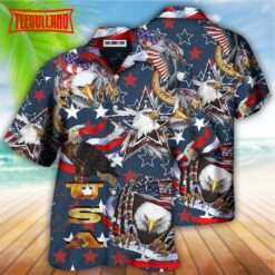 America Love Eagle Freedom Happy Hawaiian Shirt