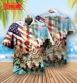 America Never Forgotten Tower Challenge Statue of Liberty Hawaiian Shirt