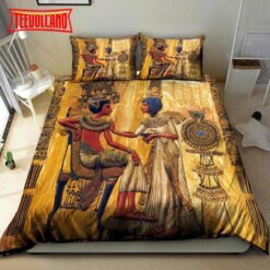 Ancient Egypt Gold Duvet Cover Bedding Set