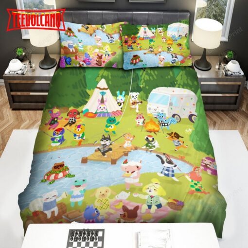 Animal Crossing Camping Duvet Cover Bedding Sets