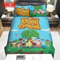 Animal Crossing Characters In The Village Duvet Cover Bedding Sets