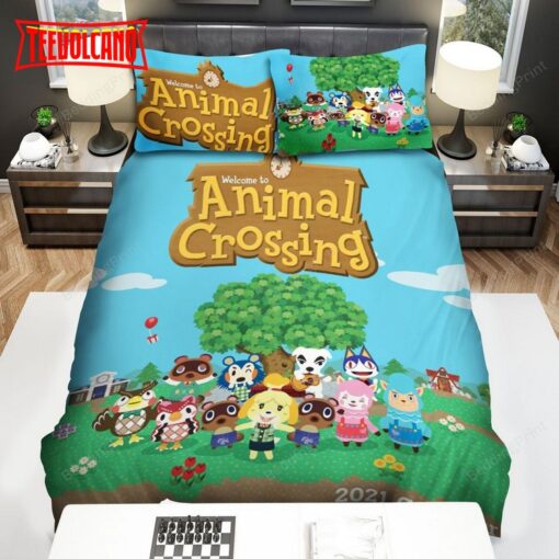 Animal Crossing Characters In The Village Duvet Cover Bedding Sets