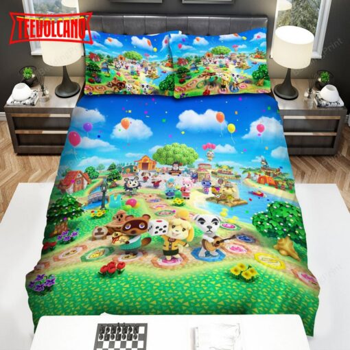 Animal Crossing Characters Playing Music Duvet Cover Bedding Sets