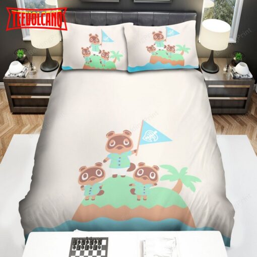 Animal Crossing Tom Nook With Timmy And Tommy On An Island Bedding Sets