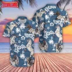 Appaloosa Horse Blue Tribal Hawaiian Shirt