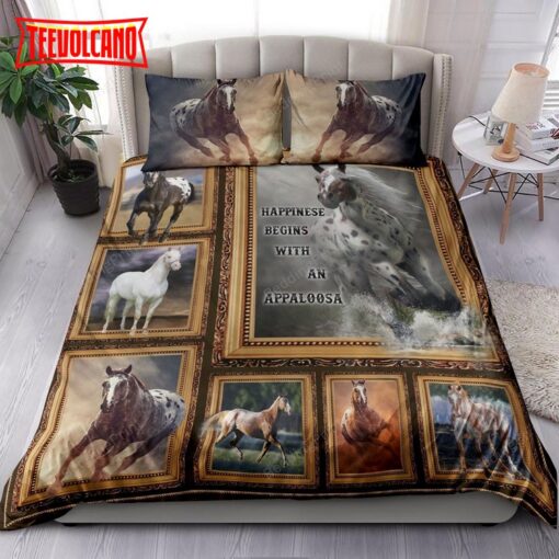 Appaloosa Horse Happiness Begins With An Appaloosa Duvet Cover Bedding Sets