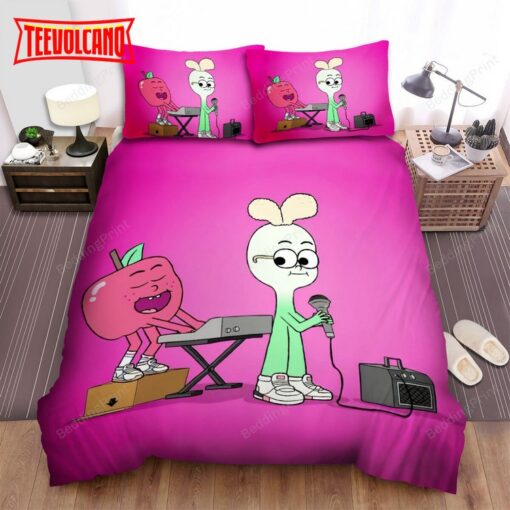 Apple And Onion Playing Music Together Duvet Cover Bedding Sets