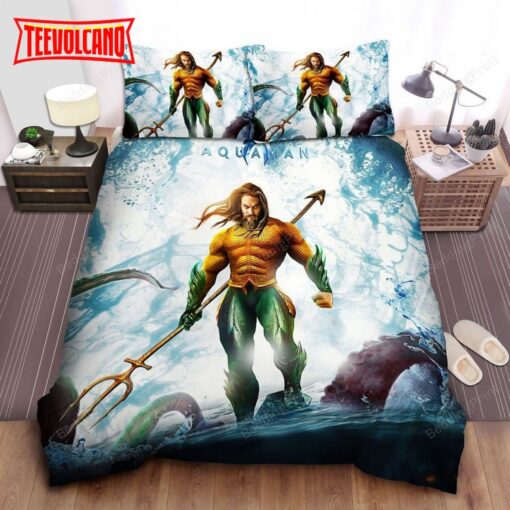 Aquaman By Jason Momoa In Digital Illustration Duvet Cover Bedding Sets