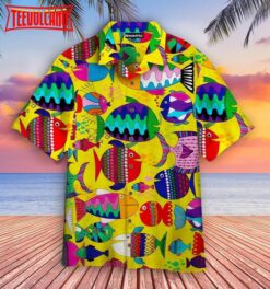 Aquarium Funny Colorful Fish Hawaiian Shirt