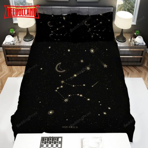 Aquarius Constellation Art Bed Sheets Duvet Cover Bedding Sets