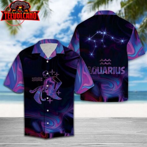 Aquarius Horoscope 2021 Hawaiian Shirt Summer Button Up