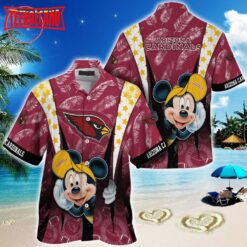 Arizona Cardinals Mickey Mouse Hawaiian Shirt