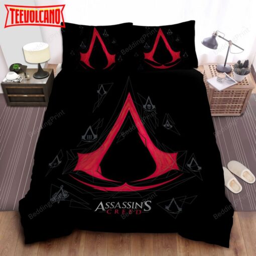 Assassin’s Creed Red Logo Bed Sheets Duvet Cover Bedding Sets