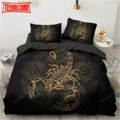 Astrology Scorpio Golden Bed Sheets Duvet Cover Bedding Sets