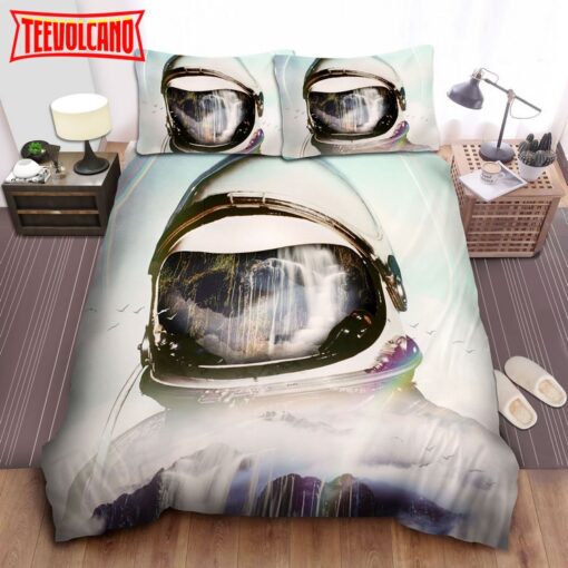 Astronaut &amp Waterfall Digital Art Duvet Cover Bedding Sets